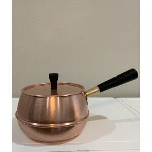 Vtg Coppercraft Guild CG Copper Pot MCM Mid Century Modern Lid Lidded Handle